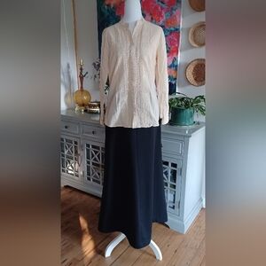 True Vintage Union Label Black Maxi Skirt